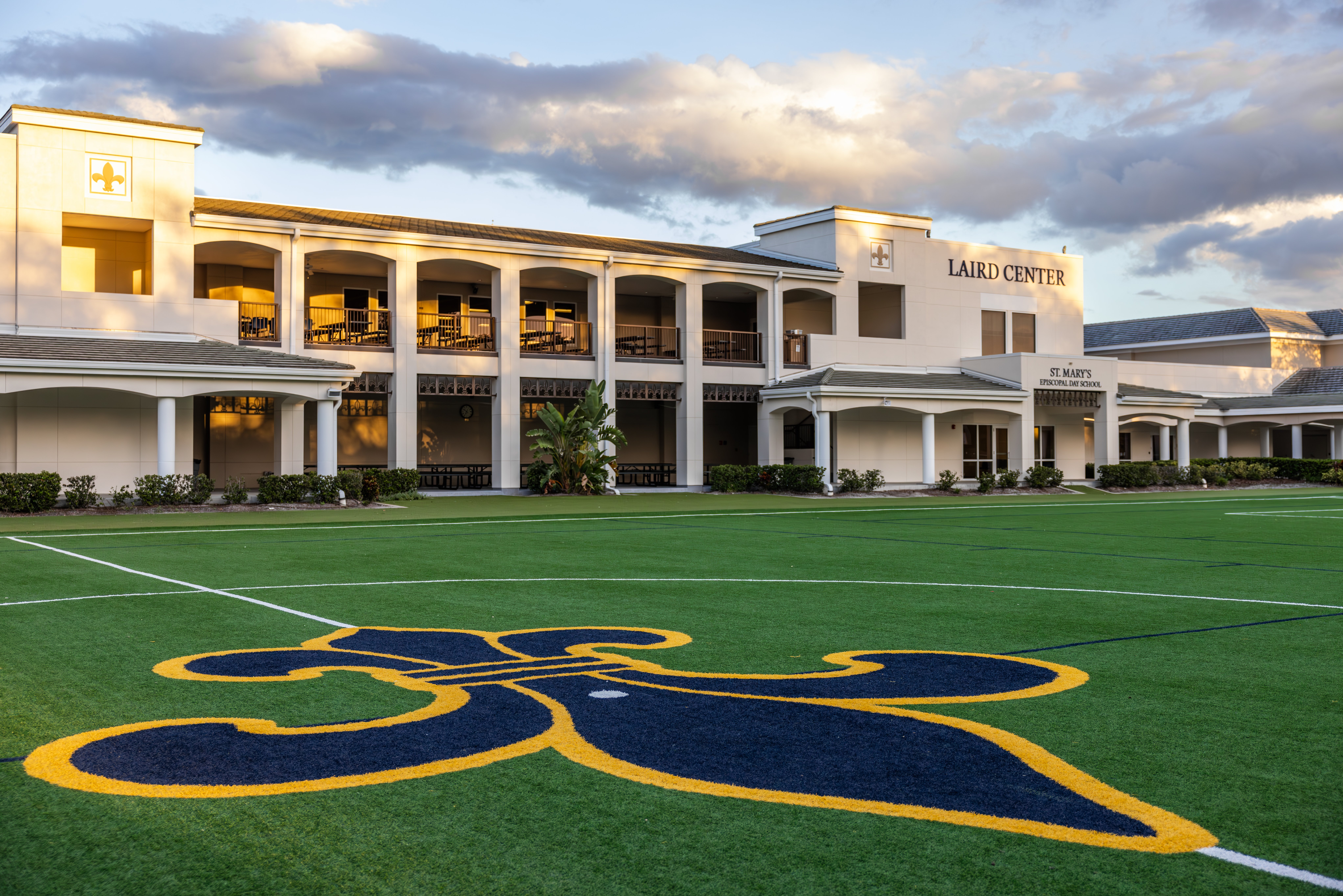 Fleur de lis on turf