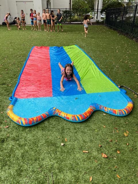water slide summer camp